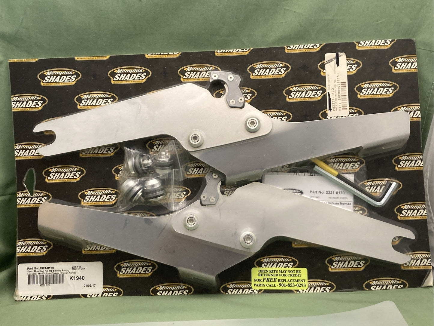 NEW MEMPHIS SHADES 2321-0170 BATWING FAIRING MOUNTING KIT K1940