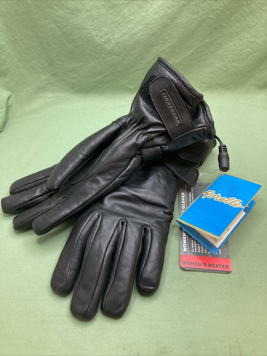 NEW FIRSTGEAR 3040 WOMENS HEATED RIDER GLOVES LARGE BLACK