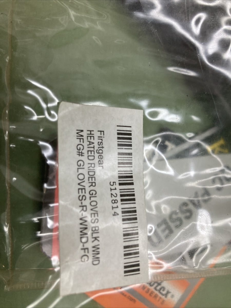 NEW FIRSTGEAR 512814 WOMENS HEATED RIDER GLOVES MEDIUM BLACK