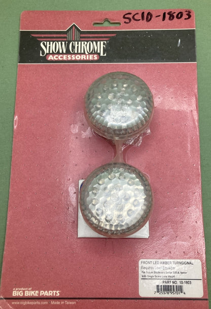 NEW BIG BIKE PARTS 10-1803 FRONT LED AMBER TURNSIGNAL SUZUKI