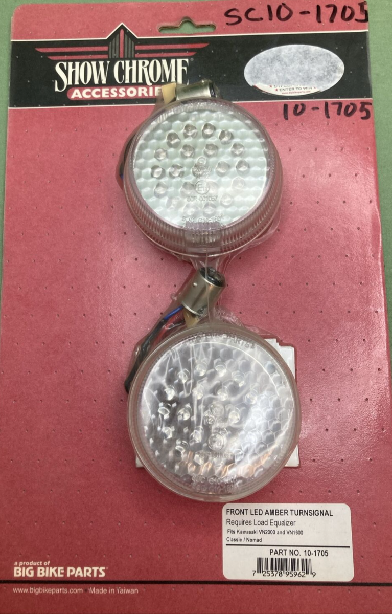 NEW BIG BIKE PARTS 10-1705 FRONT LED AMBER TURNSIGNAL KAWASAKI