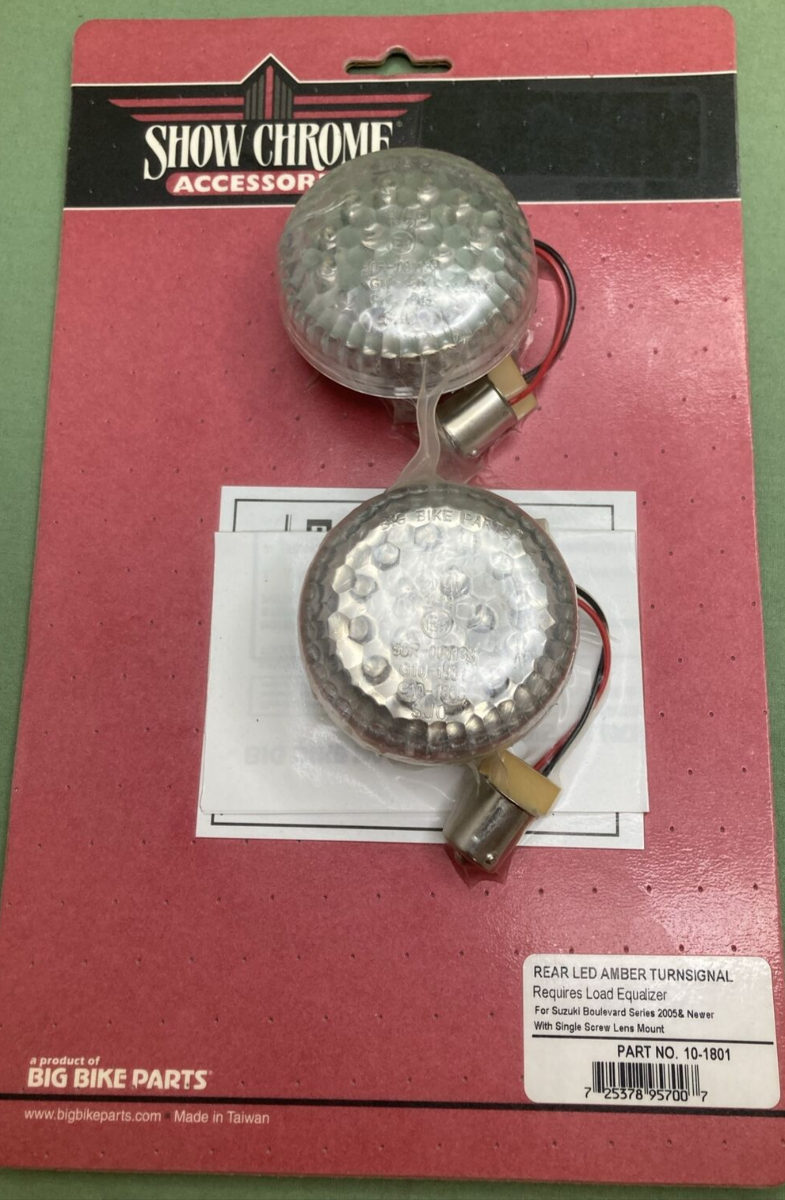 NEW BIG BIKE PARTS 10-1801 REAR LED AMBER TURNSIGNAL SUZUKI