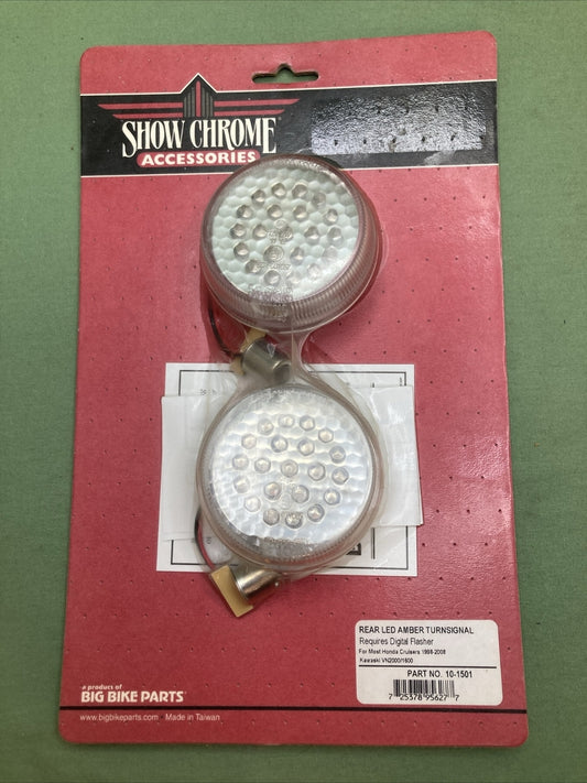 NEW BIG BIKE PARTS 10-1501 REAR LED AMBER TURNSIGNAL HONDA KAWASAKI