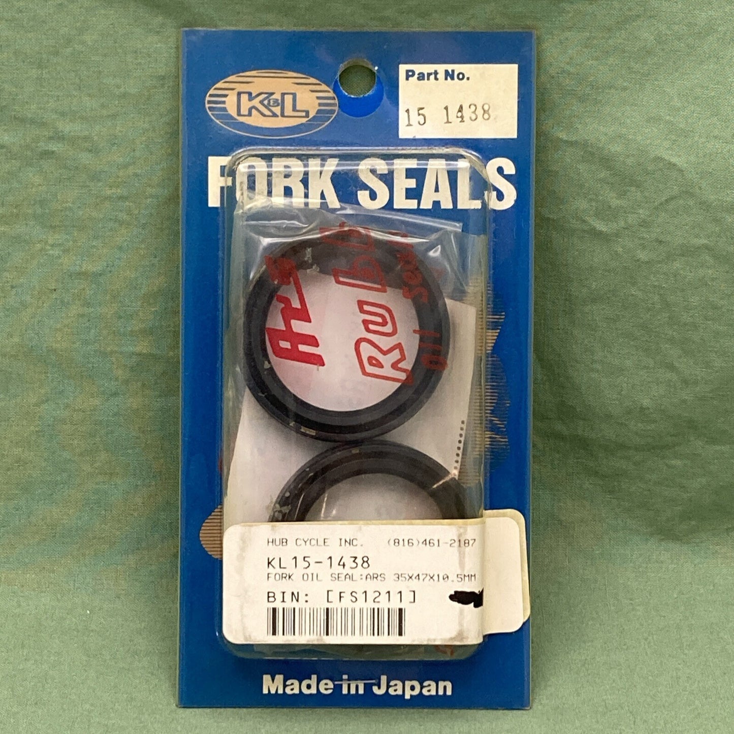 NEW K&L SUPPLY 15-1438 FORK SEALS ARS 35X47X10.5MM