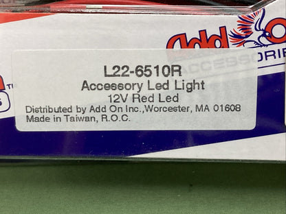 NEW ADD ON ACCESSORIES L22-6510R RED LED SIDE MARKER LIGHT WITH BRACKET 12V