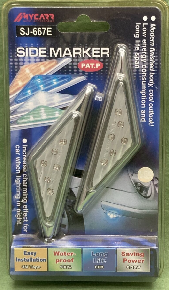 NEW MYCARR SJ-667E AMBER PYRAMID SIDE MARKER LED LIGHT SET
