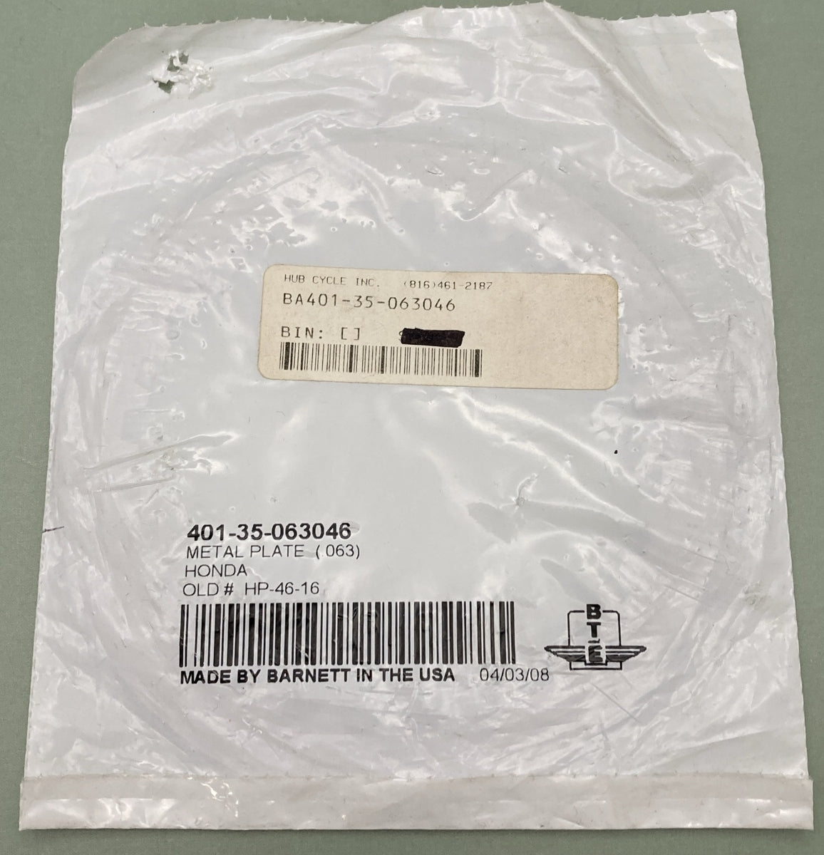 NEW BARNETT 401-35-063046 METAL DRIVE PLATE .063