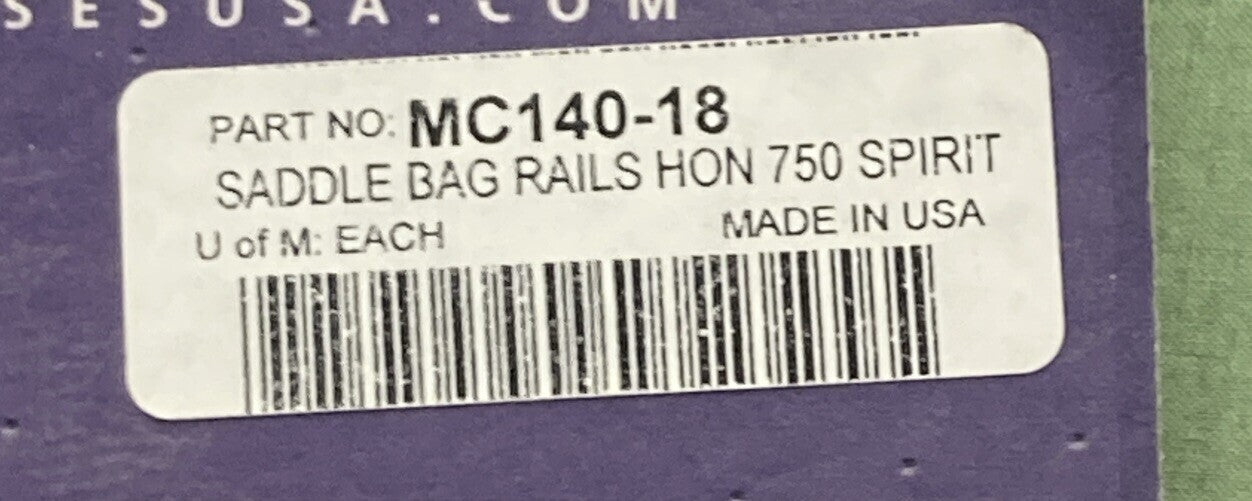 NEW GENUINE MC ENTERPRISES MC140-18 SADDLEBAG RAILS FOR HONDA 750 SPIRIT