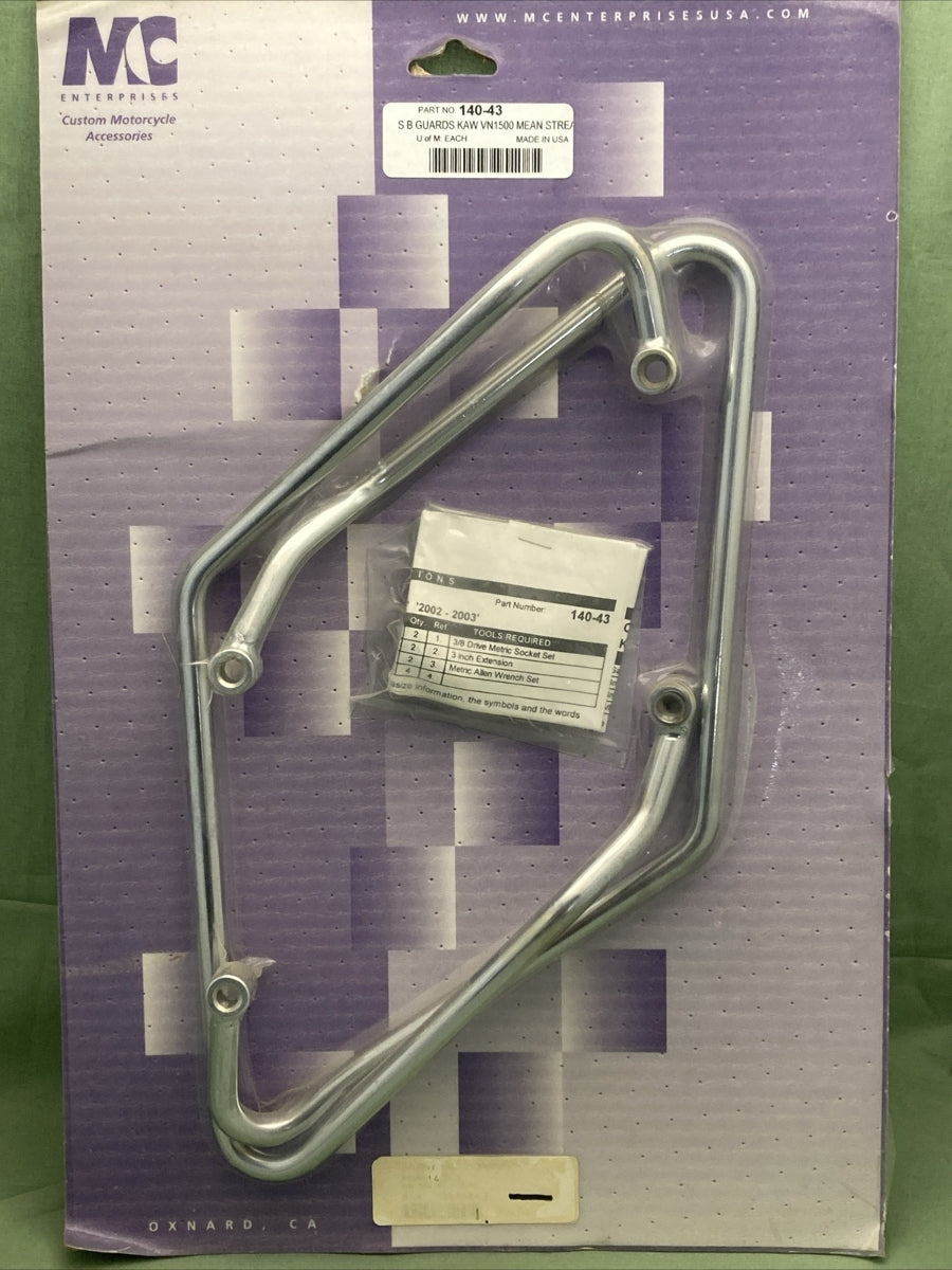NEW GENUINE MC ENTERPRISES MC140-43 SADDLEBAG GUARDS FOR KAWASAKI VN1500 02-03
