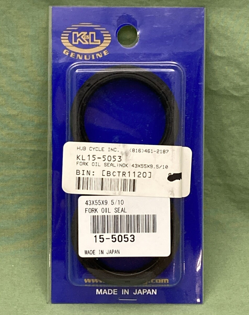 NEW K&L SUPPLY 15-5053 FORK OIL SEAL 43mm x 44mm x 9.5/10mm