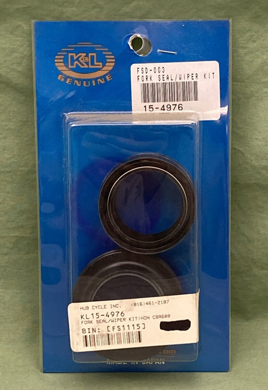 NEW K&L SUPPLY 15-4976 Fork Seal/Wiper Kit 37x50x11mm HONDA FSD-003