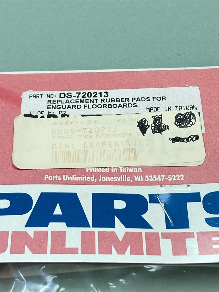 NEW PARTS UNLIMITED DS-720213 REPLACEMENT RUBBER PADS FOR ENGUARD FLOORBOARDS