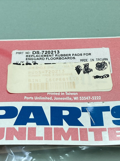 NEW PARTS UNLIMITED DS-720213 REPLACEMENT RUBBER PADS FOR ENGUARD FLOORBOARDS