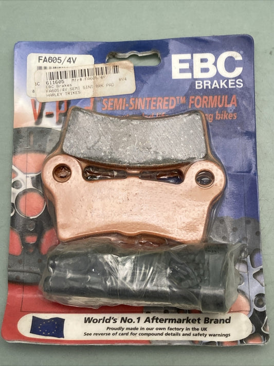 NEW GENUINE EBC FA605/4V SEMI-SINTERED BRAKE PADS FOR HARLEY TRIKE