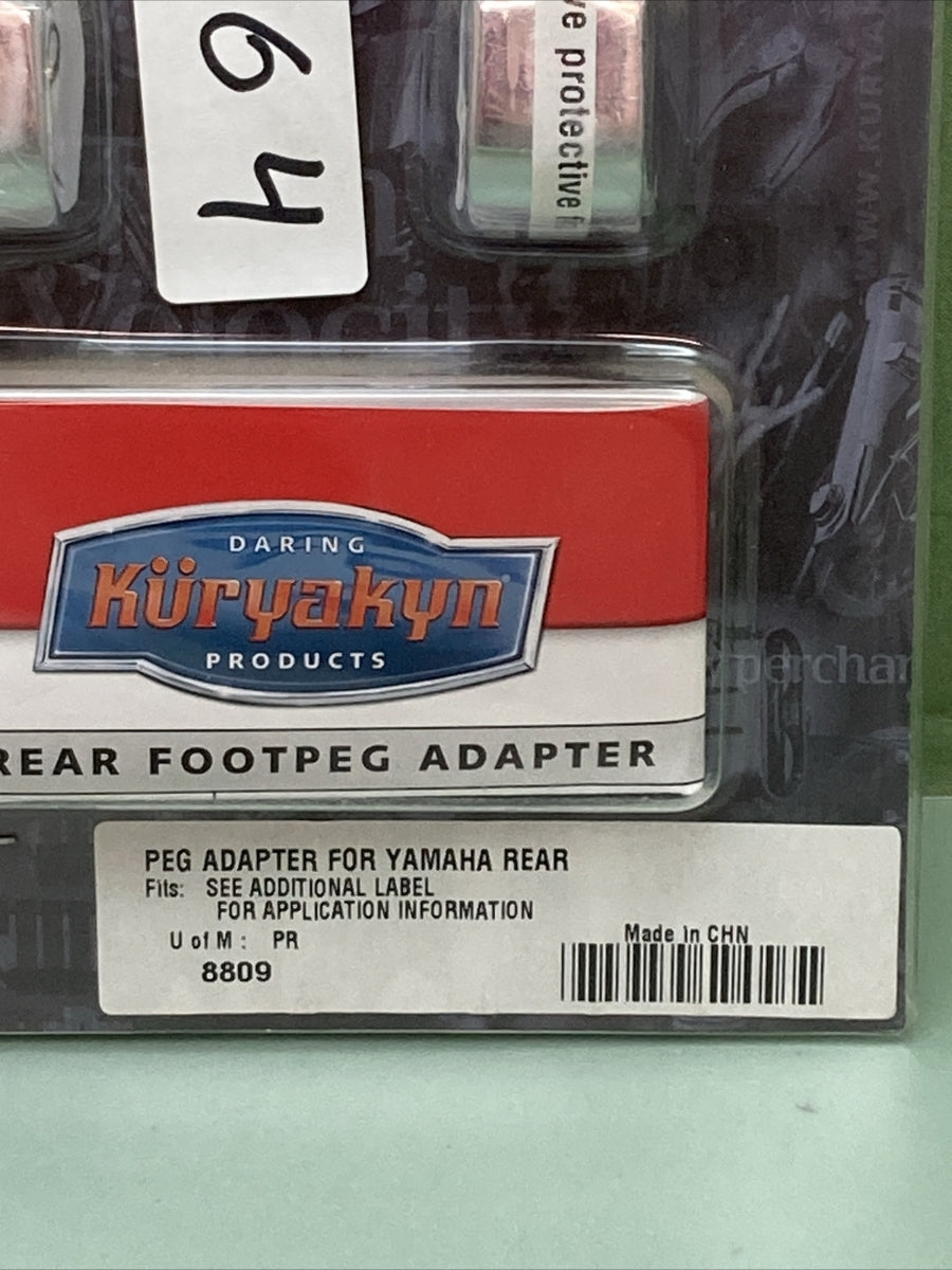 NEW KURYAKYN 8809 PEG ADAPTER FOR YAMAHA, REAR