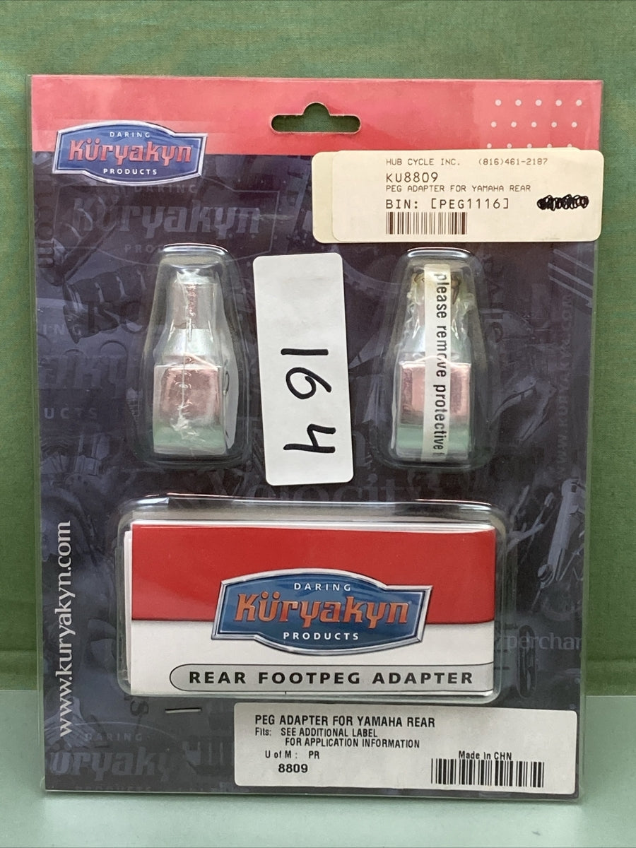 NEW KURYAKYN 8809 PEG ADAPTER FOR YAMAHA, REAR