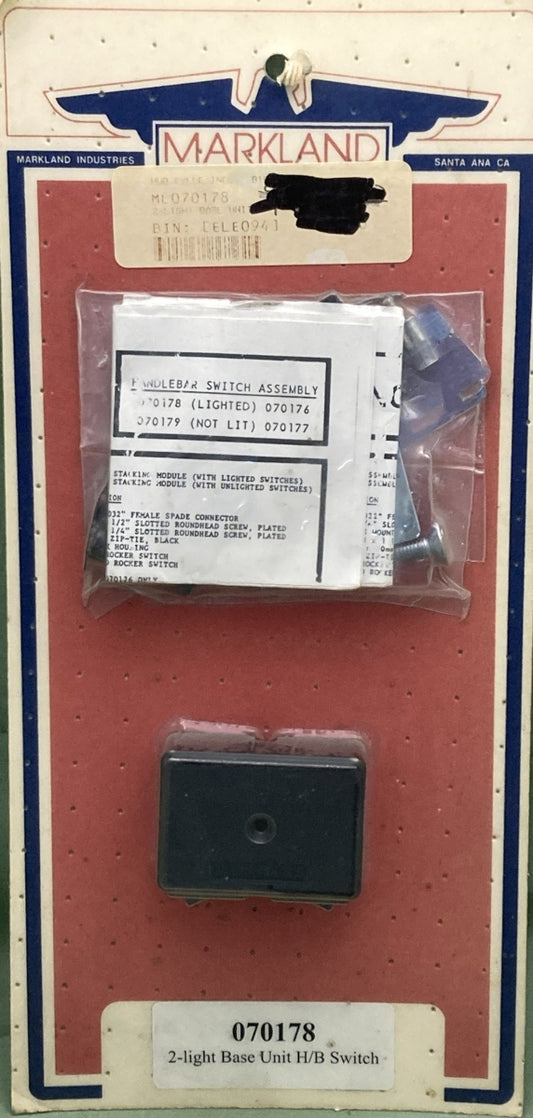 MARKLAND 070178 2-LIGHT BASE UNIT HANDLEBAR SWITCH ASSEMBLY FOR HONDA GOLDWING