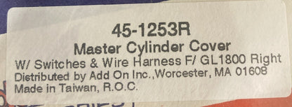 NEW GENUINE ADD ON 45-1253R MASTER CYLINDER COVER W/ SWITCHES AND WIRING HARNESS
