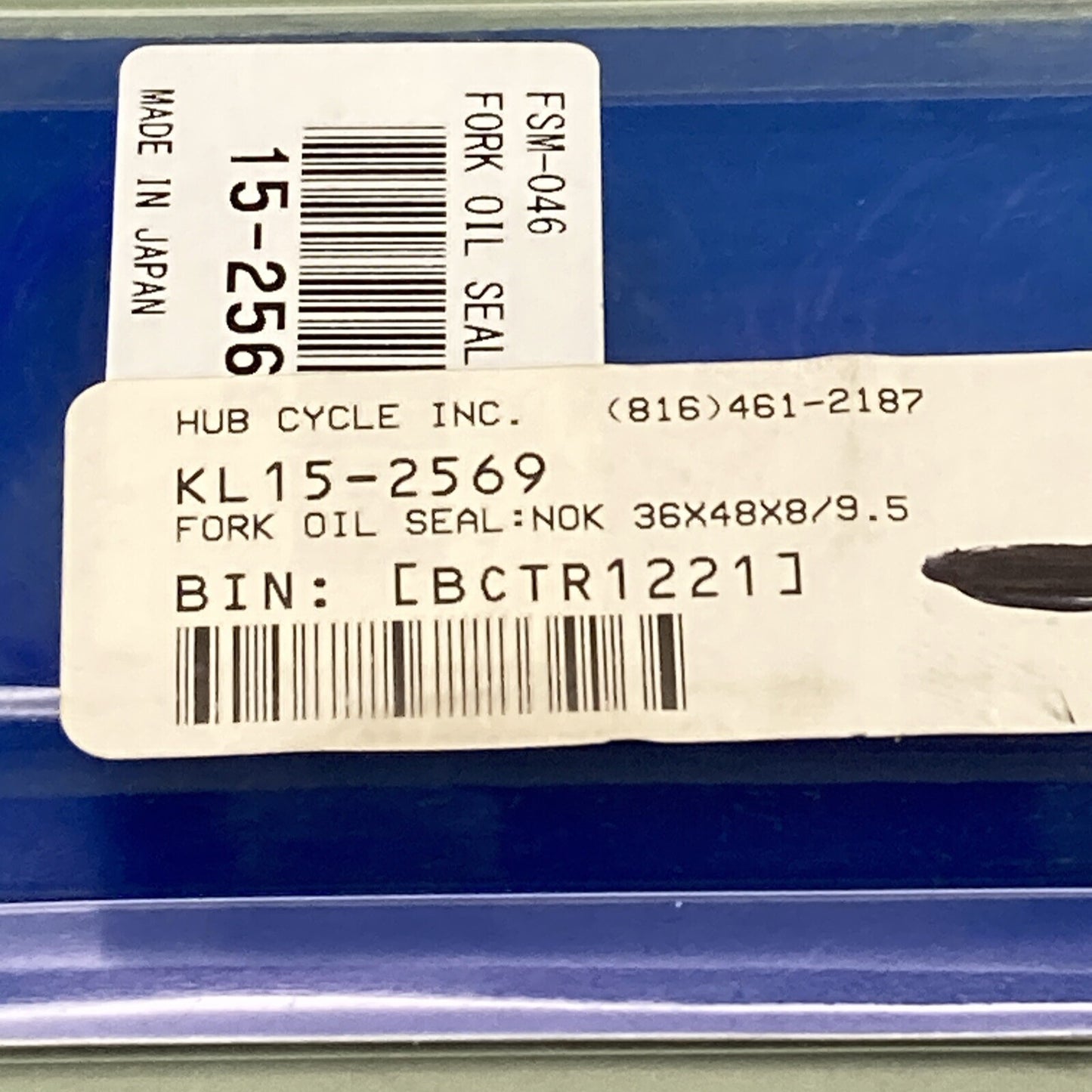 NEW K&L SUPPLY 15-2569 FORK OIL SEALS 36mm x 48mm x 8/9.5mm FSM-046