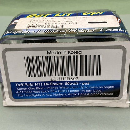 NEW BRITE LITES H11 BLUE XENON BULBS 12V 80W X BULB H.I.D. LOOK