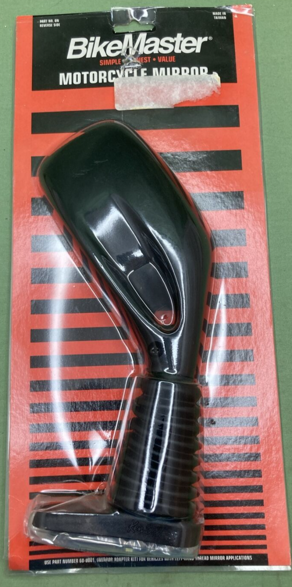 NEW BIKEMASTER 60-0091 Mirror ZX Fairing Mount Right Side Flat Oval Black