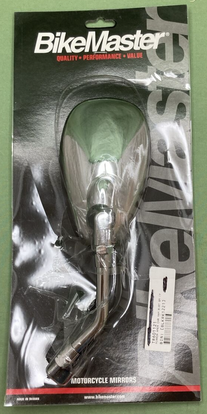 NEW BikeMaster 60-1121 Reverse Thread Right Side Classic American Chrome Mirror