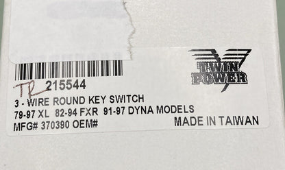 NEW TWIN POWER TR215544 THREE WIRE ROUND KEY SWITCH