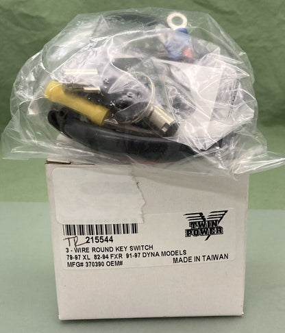 NEW TWIN POWER TR215544 THREE WIRE ROUND KEY SWITCH
