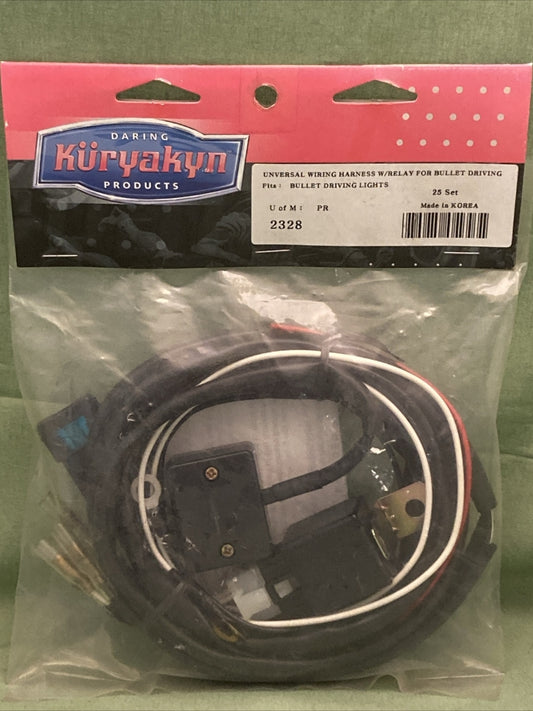 NEW GENUINE KURYAKYN 2328 UNIVERSAL WIRING HARNESS W/RELAY FOR BULLET DRIVING