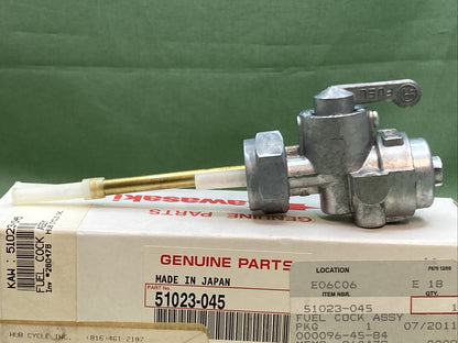 NEW GENUINE KAWASAKI 51023-045 FUEL COCK ASSY