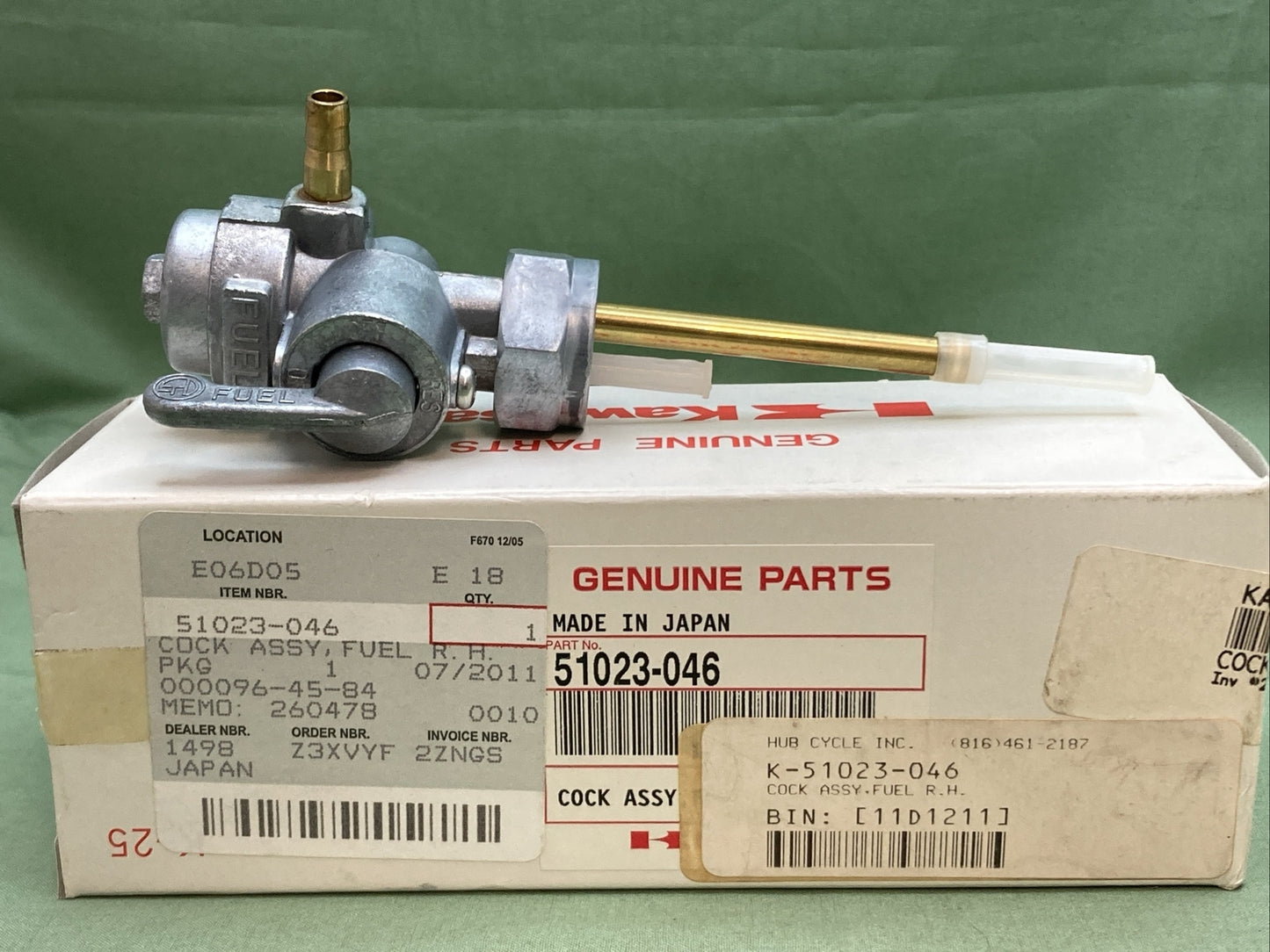 NEW GENUINE KAWASAKI 51023-046 COCK ASSY,FUEL R.H.