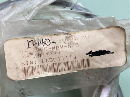NEW HONDA 17910-MB9-670 THROTTLE CABLE