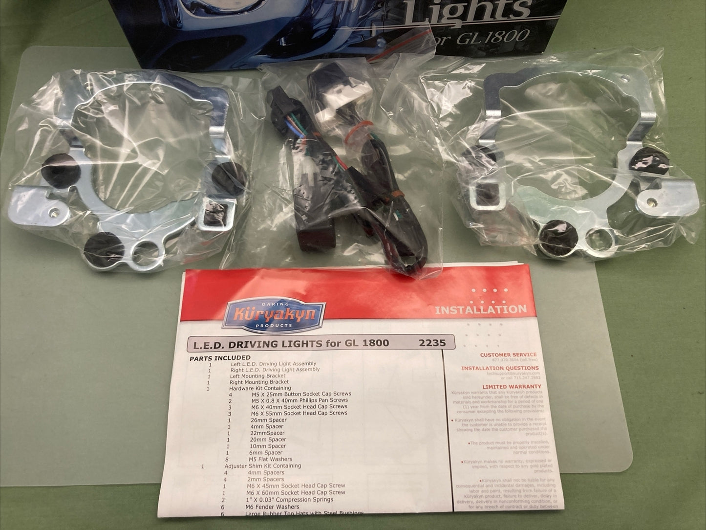 NEW GENUINE KURYAKYN 2235 LED DRIVING LIGHTS FOR GL1800 & FB6