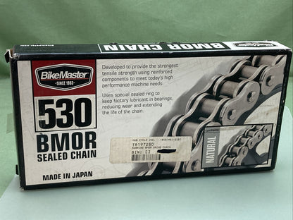 NEW BIKE MASTER 197280 530 BMOR SEALED CHAIN NATURAL 102 LINKS