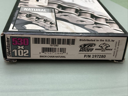 NEW BIKE MASTER 197280 530 BMOR SEALED CHAIN NATURAL 102 LINKS