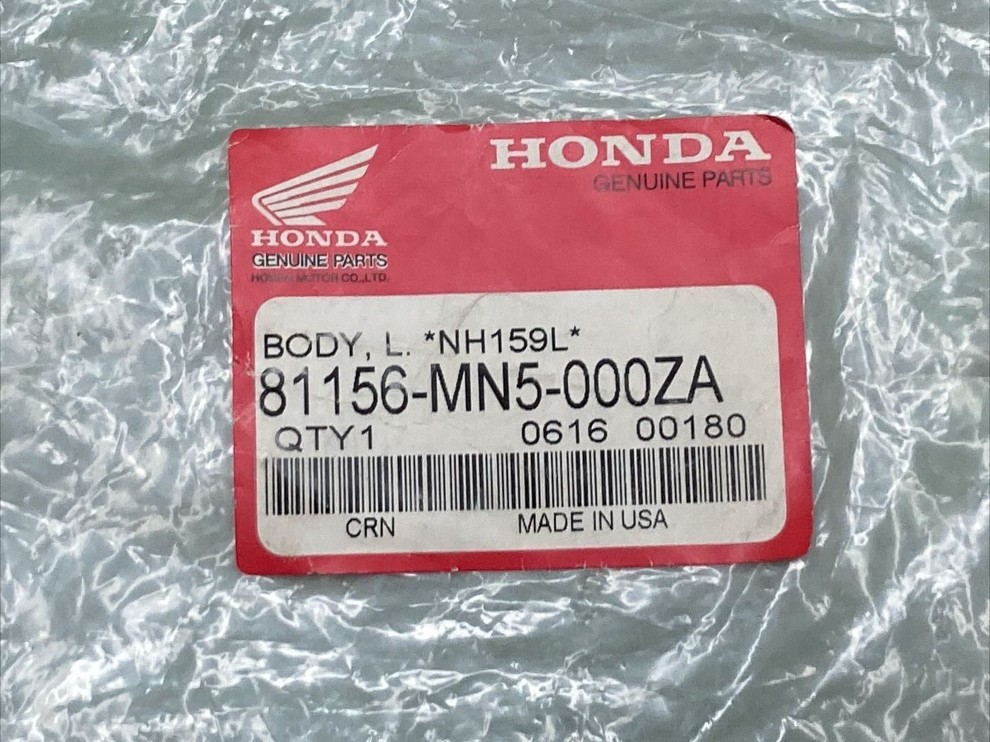 NEW GENUINE HONDA 81156-MN5-000ZA Body Left Arm Rest BLACK