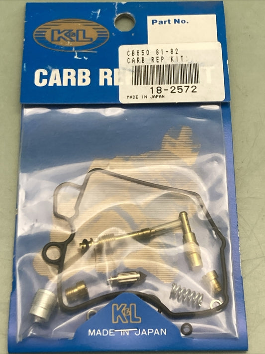 NEW GENUINE K&L 18-2572 CARB REPAIR KIT FOR HONDA CB650 '81-'82