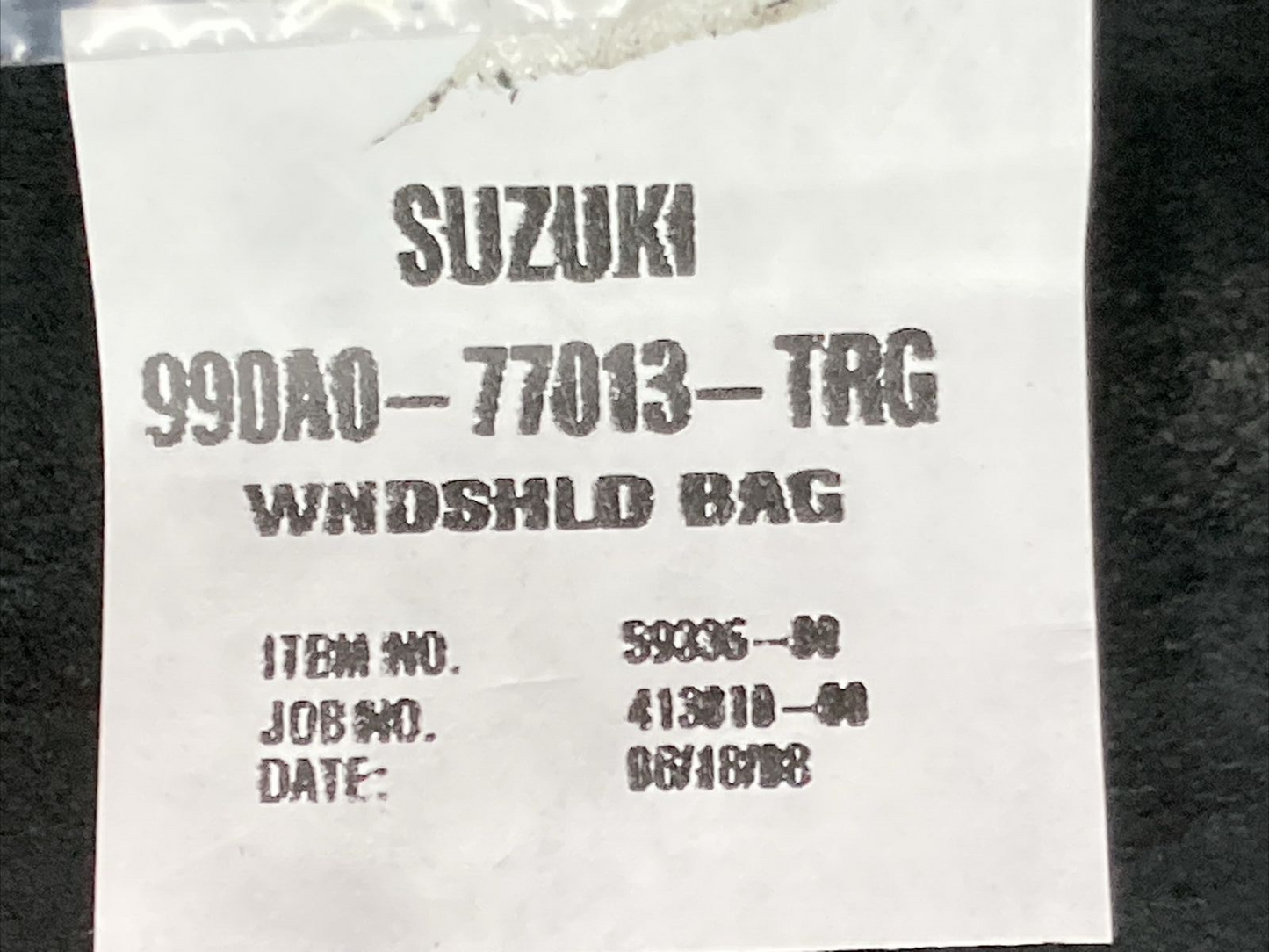NEW SUZUKI BOULEVARD 990A0-77013-TRG WINDSHIELD BAG STUDDED LEATHER BLACK