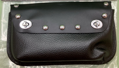 NEW SUZUKI BOULEVARD 990A0-77013-TRG WINDSHIELD BAG STUDDED LEATHER BLACK