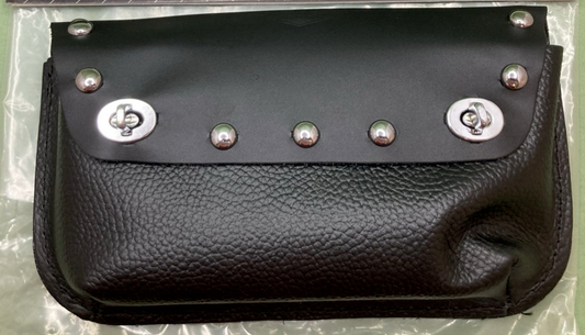 NEW SUZUKI BOULEVARD 990A0-77013-TRG WINDSHIELD BAG STUDDED LEATHER BLACK