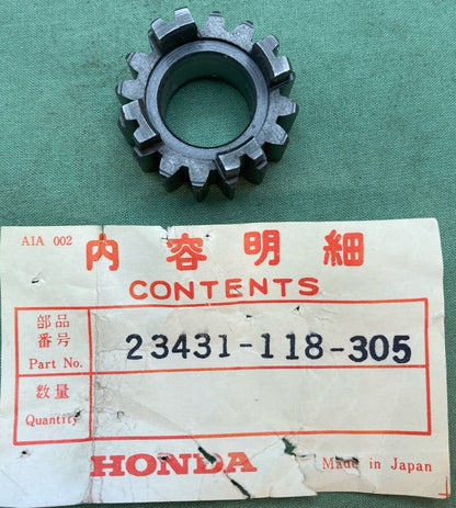 NEW GENUINE HONDA 23431-118-305 GEAR, MAINSHAFT SECOND