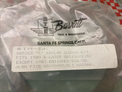 NEW GENUINE BARNETT 302-70-10005 TM-5K CLUTCH KIT FOR SUZUKI MADE WITH KEVLAR