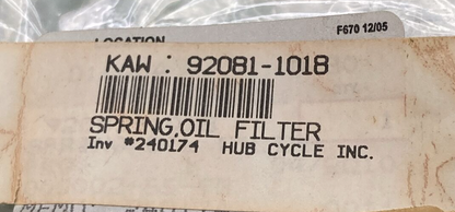 NEW GENUINE KAWASAKI 92081-1018 SPRING, OIL FILTER