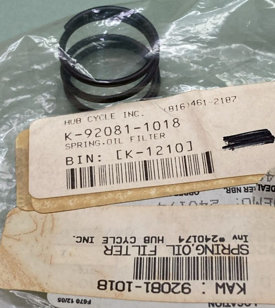 NEW GENUINE KAWASAKI 92081-1018 SPRING, OIL FILTER