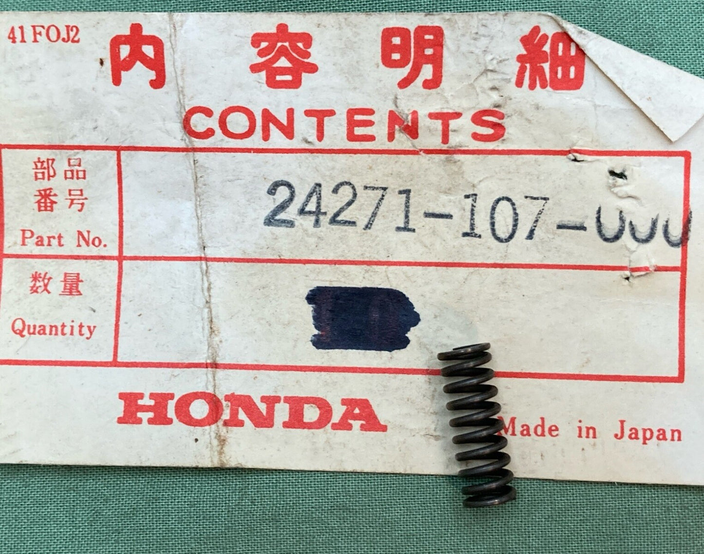 NEW GENUINE HONDA 24271-107-000 SPRING, BALL SETTING