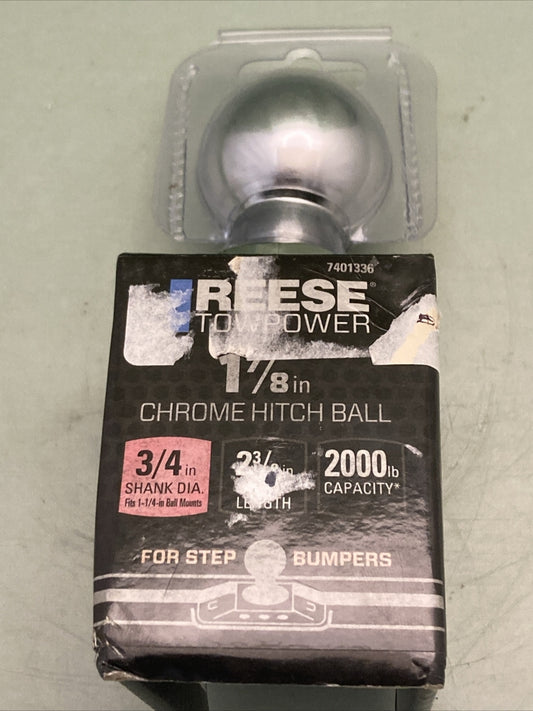 NEW GENUINE REESE 7401336 1 7/8" CHROME HITCH BALL