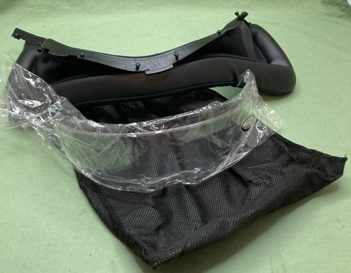 NEW GMAX HELMET INNER SHIELD & NECK CURTAIN GM-65 | HH-65 W/ STORAGE BAG