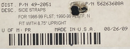 NEW KHROME WERKS 49-2051 SISSY BAR SIDE BRACKETS FIT WITH 8.75" UPRIGHT