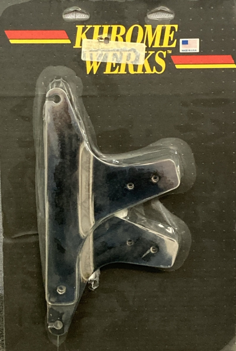 NEW KHROME WERKS 49-2051 SISSY BAR SIDE BRACKETS FIT WITH 8.75" UPRIGHT