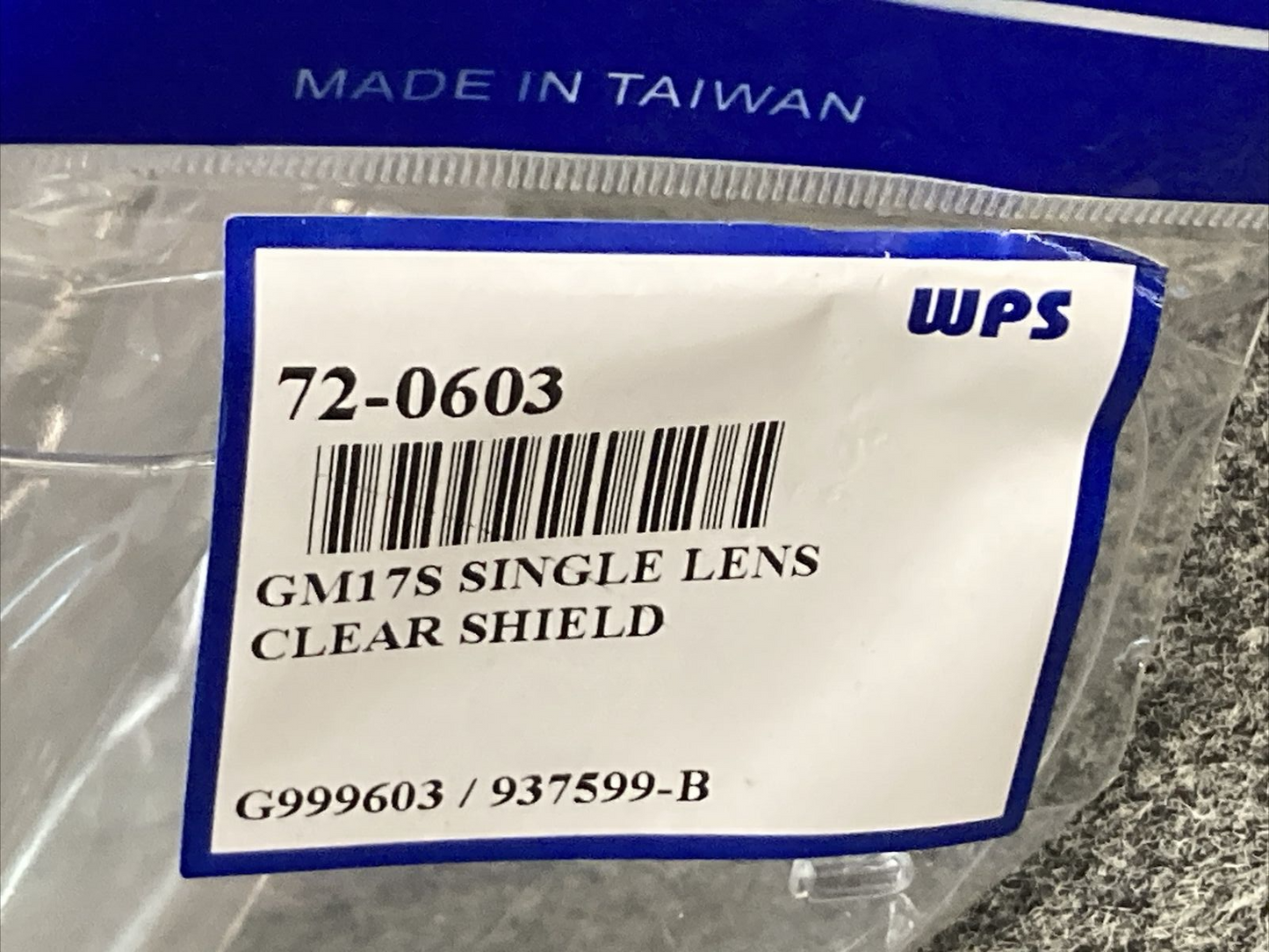 NEW WPS 72-0603 HELMET VISOR FACE SINGLE LENS SHIELD GMAX G999603 CLEAR